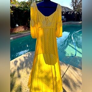 Purchased but never worn, For Love and Lemons High-Low Maxi Dress. Size M.